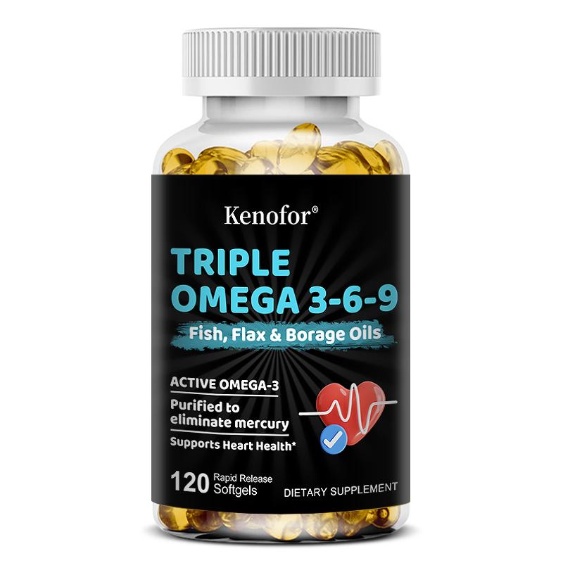 Triple Omega 3-6-9 Complex 120 Softgels Dietary Supplement