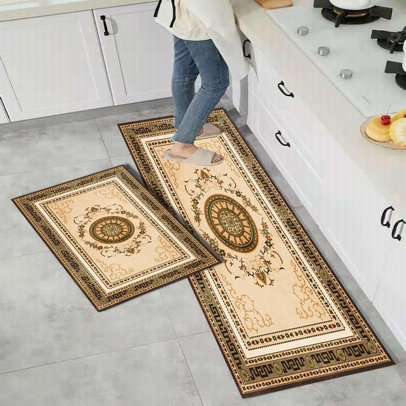 Моющийся кухонный напольный коврик, нескользящий коврик для ванной комнаты, входная дверь, балкон, прачечная, коридор, винтажный ковер, коврик для гостиной