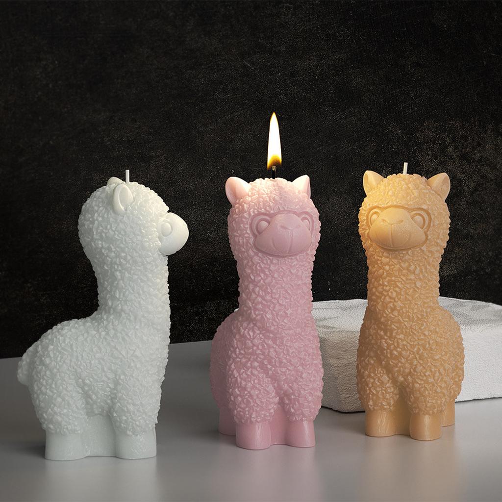 3D Alpacas Candle Silicone Moulds Animal Resin Castings Molds DIY Baking Molds Scented Candle Molds Home Decorations