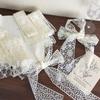 White Flower Lace Decorative Thin Scarf 150cm Skinny Scarf Women Y2K Long Narrow Lace Hollow Scarf Vintage Lace Trim Headband