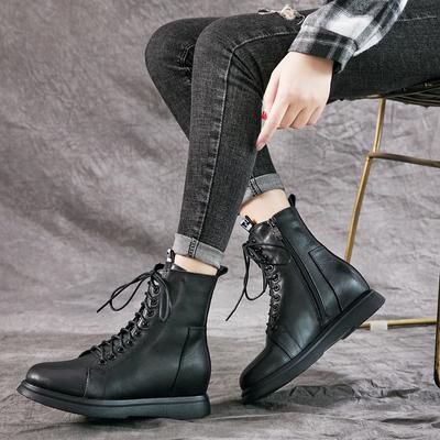 Ботинки Martin из натуральной кожи, женская обувь, ретро, внутренняя высота из коровьей кожи, рыцарские сапоги