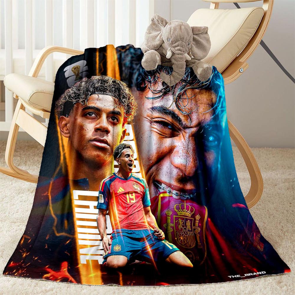 Lamine Yamal's World Cup Celebration Blanket Comfortable Great for Office Chair Sofa Picnics for All Seasons Warmthful Decor Best Holiday Gift for Fri