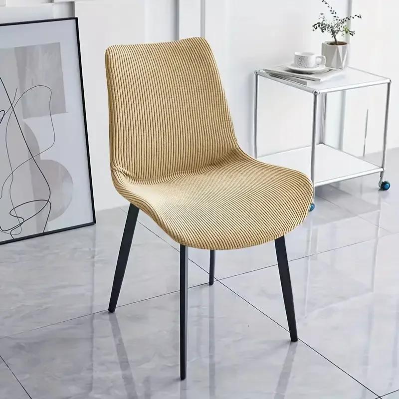 1PC Curved Armless Chair Covers Stretch Polar Fleece Seat Chair Covers Solid Color Spandex Chairs Slipcovers for Hotel Wedding