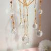 Crystal Hexagon Moon Hanging Metal Pendant Home Lighting Accessory Wind Chimes
