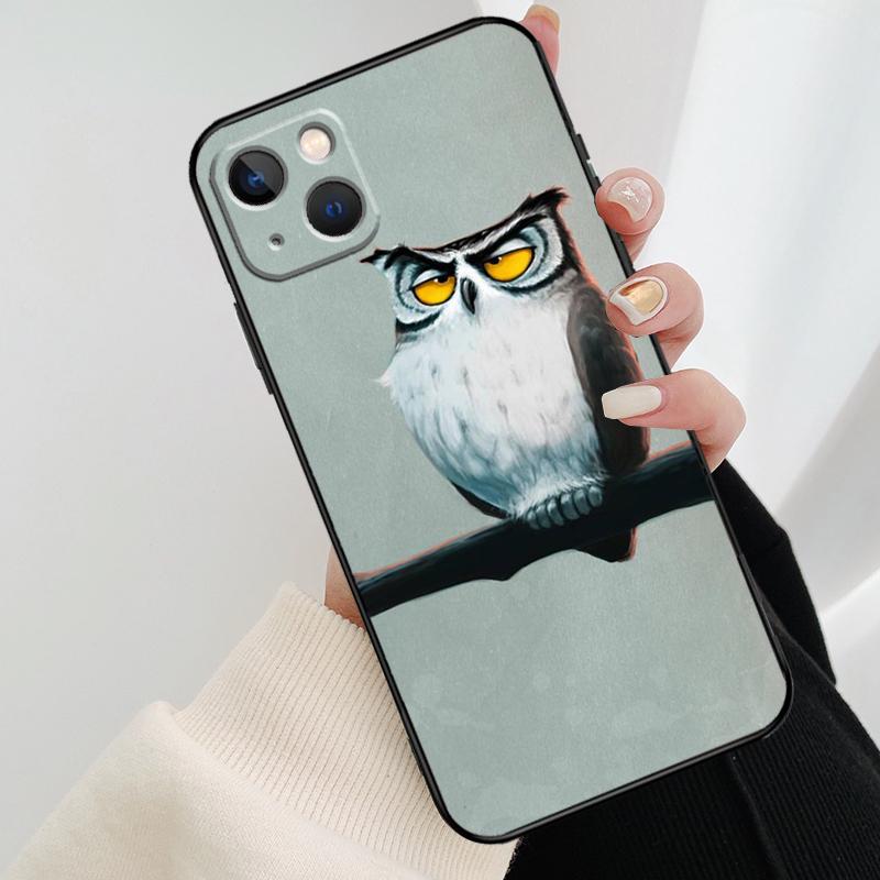 Милый Мультяшный Чехол-Сова для iPhone 17 Pro Max 16 15 14 11 12 13 Pro Max mini 15 16 Plus 16e 17 Air Cover
