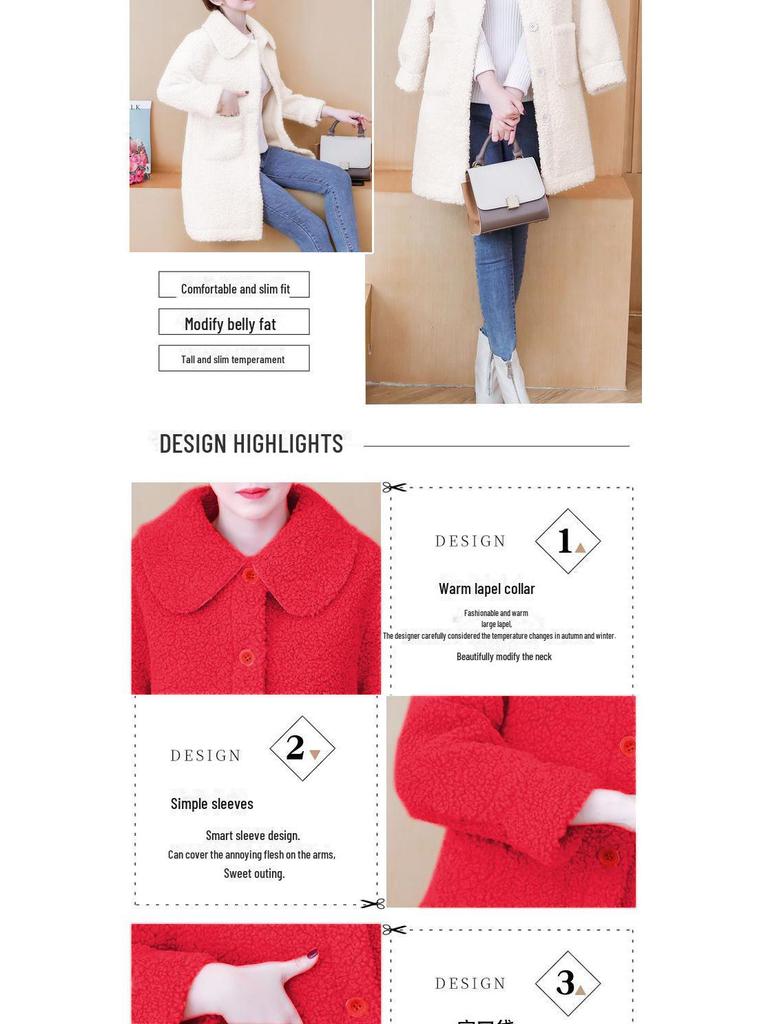 Women's Short Faux Lamb Wool Coat - 2022 Autumn/Winter Korean Style Loose Fit