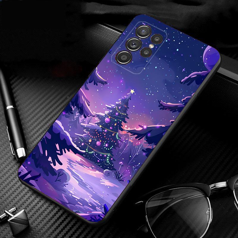 Merry Christmas Tree Phone Case For Samsung Galaxy S25 S24 S23 S22 S21 Ultra S24 S23 S22 S21 S25 Plus S24 S25 FE