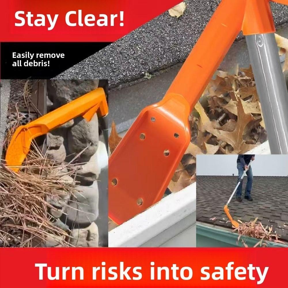Long Handle Pipe Cleaners Tool Abrasion Resistance Ergonomic Gutter Cleaning Tool Thicken Easy to Use