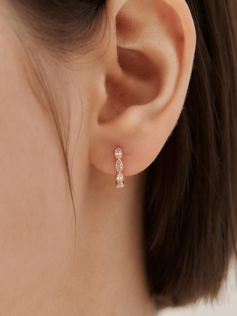Ellejewelry 14K Gf Серьги-гвоздики с кубическим цирконием Elgpee560