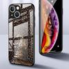 Стеклянный чехол для телефона для iPhone 17 Pro Max 8 15 Plus 11 Air 14 16 12 XR 13 Леопардовый принт Леопард