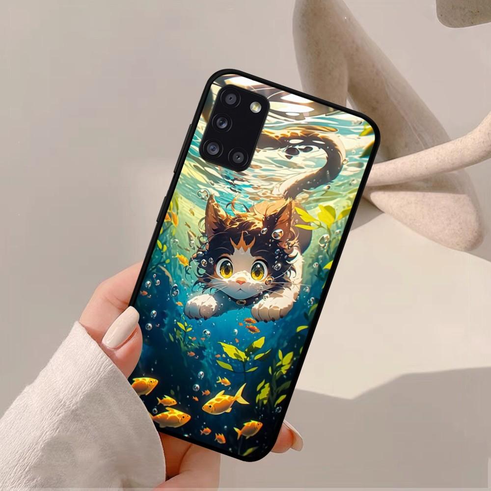 Мультяшный Милый Фон с Кошками Чехол для Телефона Для Samsung A 10 11 12 13 20 21 22 30 31 32 40 51 52 53 70 71 72 73 91 13 Чехол