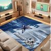 Dallas Cowboys Personalized Crystal Velvet Carpet, Customized Name Text Soft Anti‑Slip Rug for Living Room Bedroom