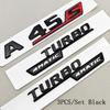 3D ABS Car Letters Logo A45 A45S TURBO 4MATIC Sticker Rear Trunk Fender Both Side Badge Emblem For Mercedes Bnez AMG W177 W176