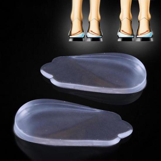 Silicone Gel Clear Insoles Legs Correction Heel Cushion Adults Kids Foot Pads