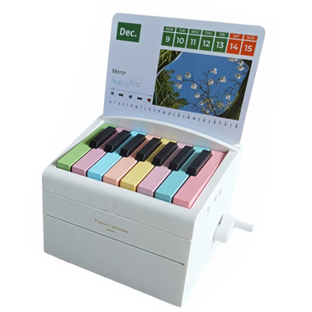 2024 Piano Calendar 15 Key Mini Playable Piano Desk Calendar  Desktop Decoration Music Box Birthday Gifts Weekly