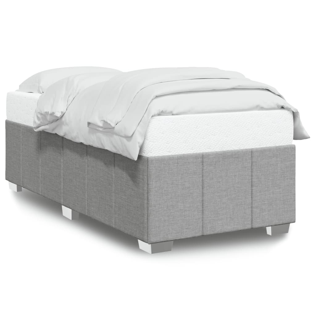 Bed Frame without Mattress Light Grey 90x200 cm Fabric