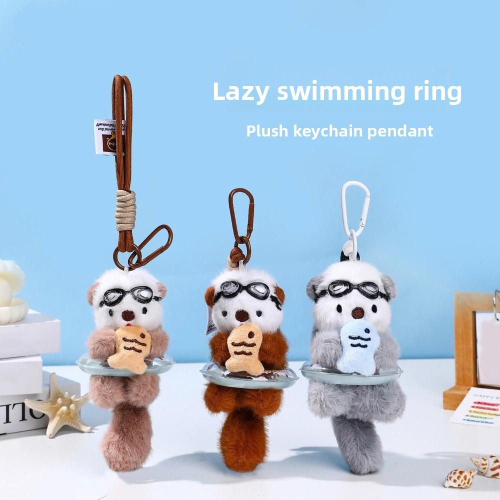 Decorations Cartoon Pilot Otter Keychain Keys Accessories Otter Keyring  Students
