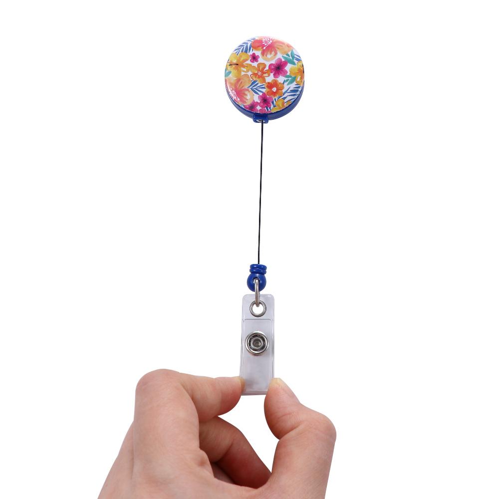 1 Piece Name Card Employee Name ID Card Work Card Clips Badge Reel Badge Holder Retractable Nursing