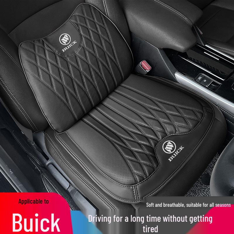 All-Season Nappa Leather Car Seat Cushions & Lumbar Supports for Buick Models: Verano, Encore, Regal, GL8, Velite 6, LaCrosse, and E5.