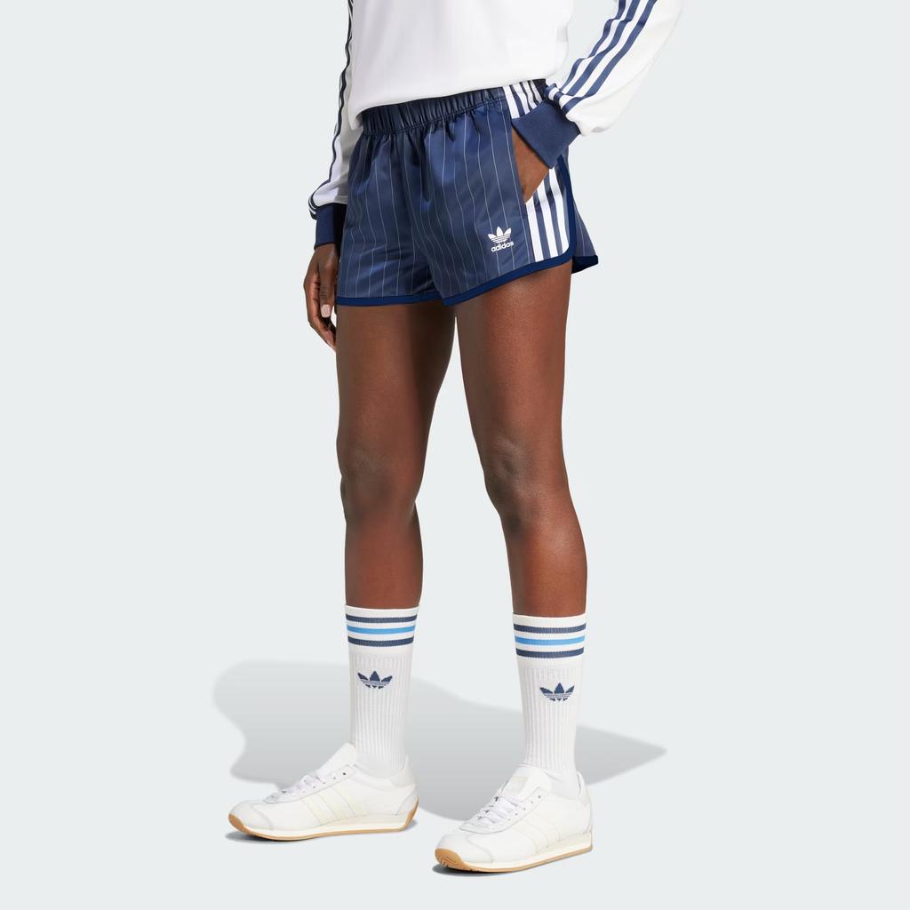 Adidas X Sporty & Rich Track Short Navy/White Women Streetwear JI9278
