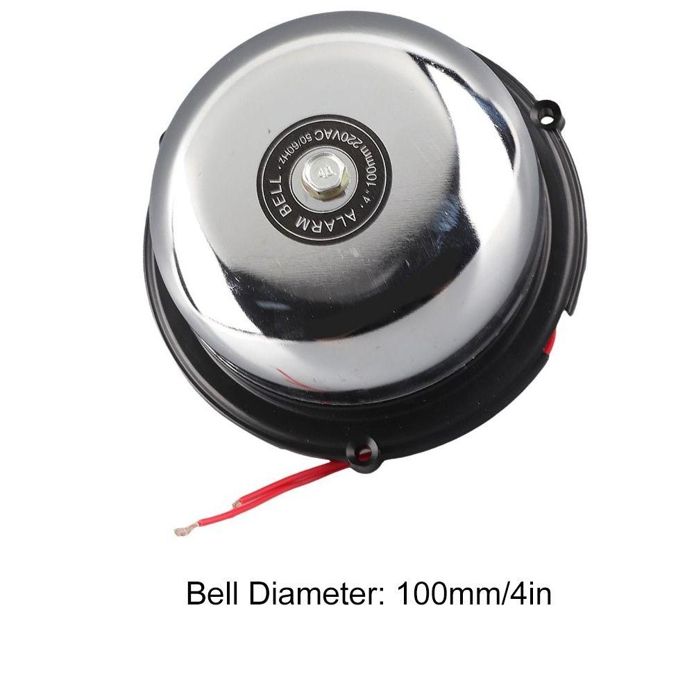 Stainless Steel Fire Alarm Gong 4 Inch Electric Ring Electric Bell Home