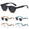 Fashion Round Rivet Sunglasses for Women & Men Polygonal Frame Sun Glasses UV Protection Driving Shades Leopard Grey Eyewear