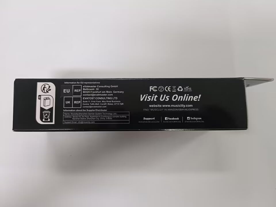 Musiclily Pro L3R3 Locking Tuners for Electric and Acoustic Guitars, with Chrome Large Hex Buttons