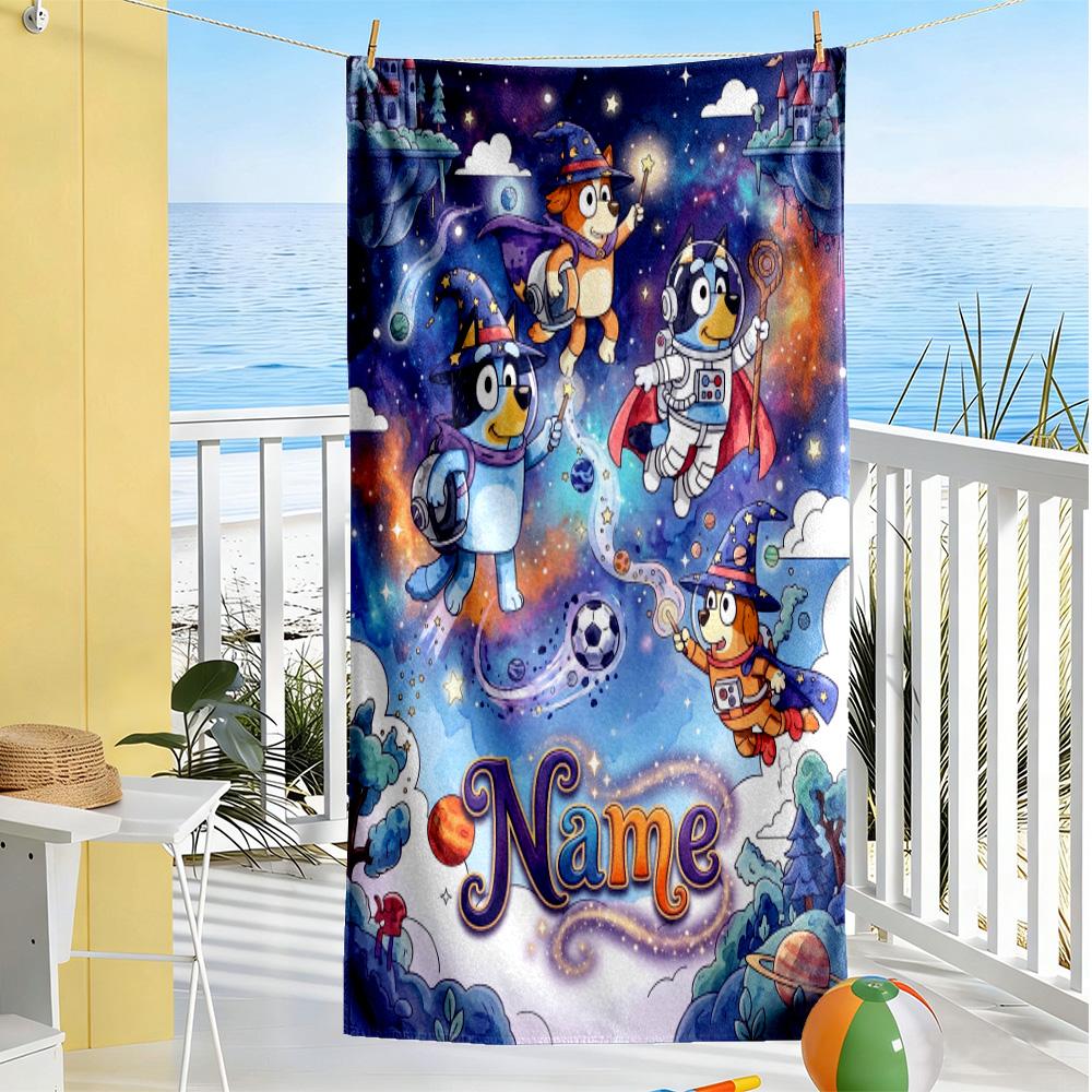 Rainbow Soccer Friends Customize Your Name Beach Towel High Absorbency & Quick-Dry Portable for SwimmingBeachCamping Travel Beach AccessoriesGym