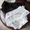 Женские весенне-летние сексуальные трусики из ледяного шелка и сетки контрастного цвета с высокой талией
