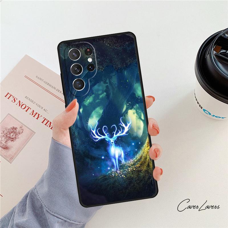 Чехол для телефона с рисунком животного Олень Для Samsung Galaxy S24 S25 S23 S22 Ultra Note 10 20 Plus S20 S21 FE Обложка