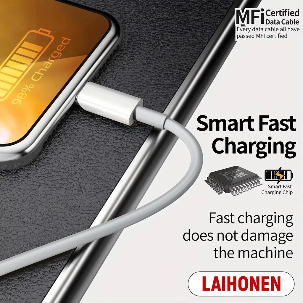 LAIHONEN Оригинальный Быстрый Зарядный USB-кабель PD 20 Вт для iPhone 14 13 12 11 Pro XS Max USB C Кабель Быстрой Зарядки 1 м 2 м 3 м