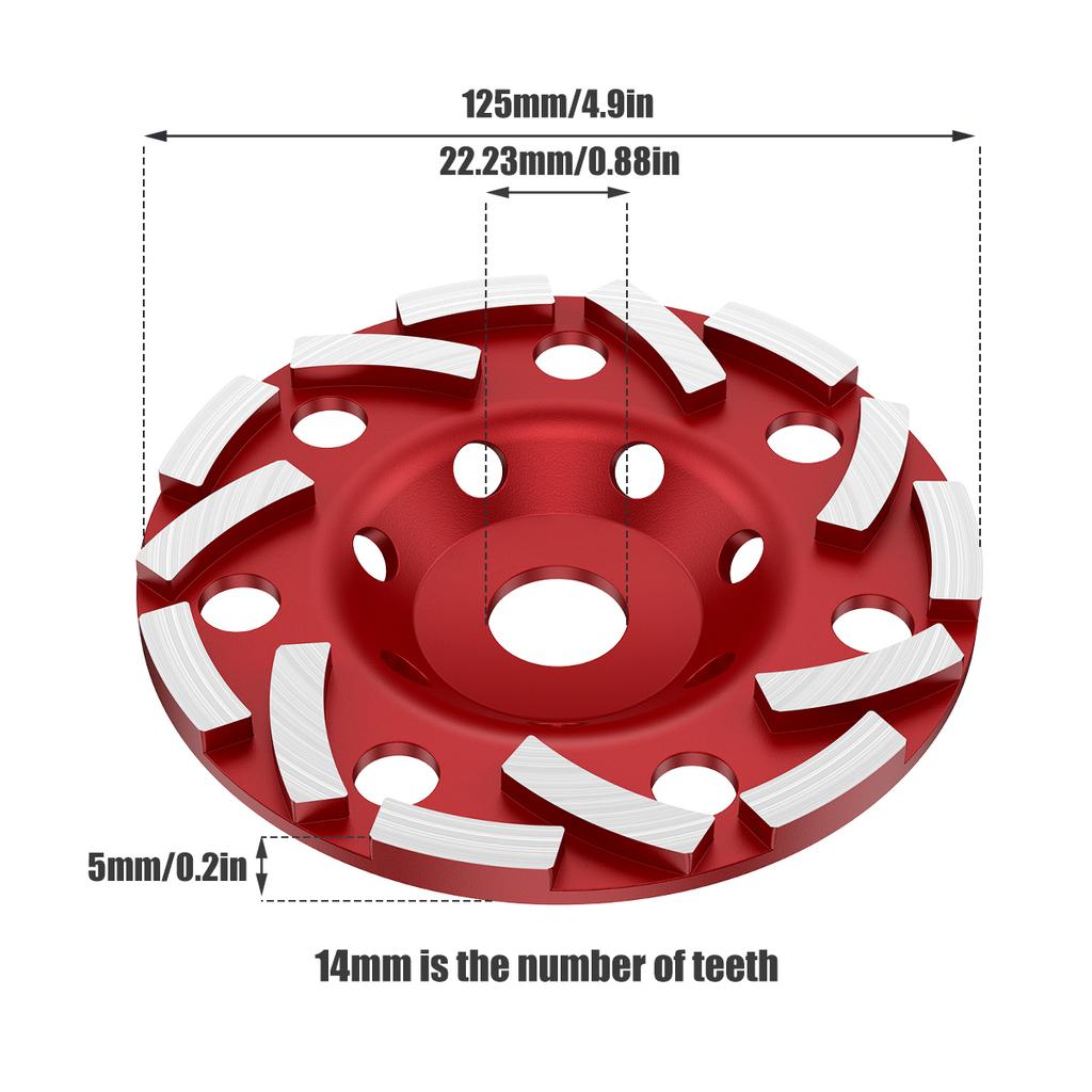 4/5-дюймовый алмазный шлифовальный диск, диск для угловой шлифовальной машины, полировальный диск, чашечный круг, абразивные инструменты для бетона, гранита, камня, керамики