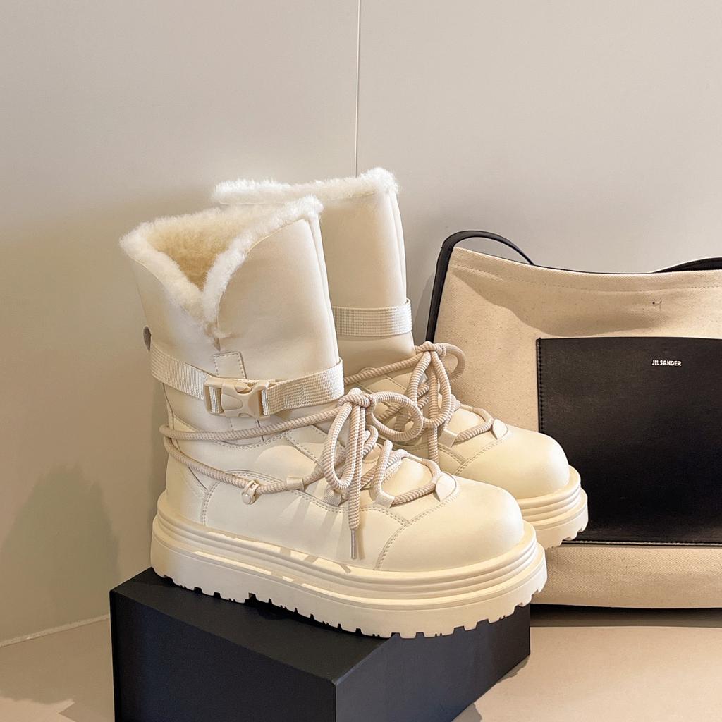 Женские зимние теплые сноубутсы больших размеров, с мягкой подкладкой, водонепроницаемые ботильоны, противоскользящие уличные ботинки для пеших походов, альпинизма, спортивные ботинки