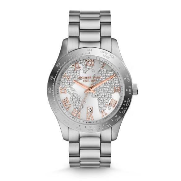 Michael Kors Женские часы Sofie Crystal из нержавеющей стали с посеребренным покрытием MK5958