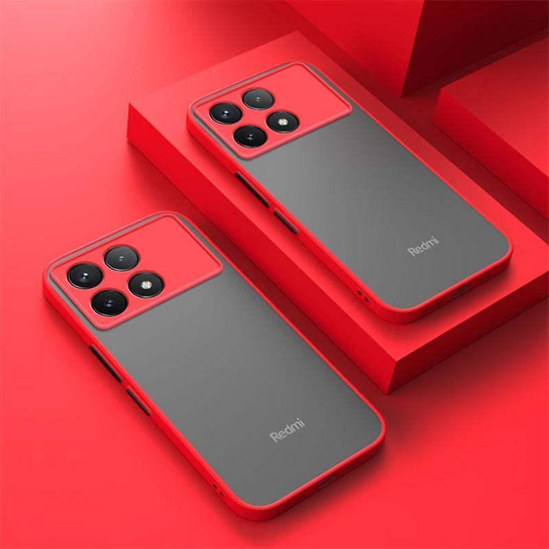 For Xiaomi POCO X6 Pro 5G Case Luxury Matte Transparent Phone Cover Redmi Note 13 12 11 4G 10 9 Thin Armor Bumper Case