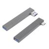 Прямоугольные USB-хабы из алюминиевого сплава, 4 порта USB 3.0 Type C и USB 2.0, Экономия места, Организация рабочего стола, Plug and Play