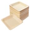 OUNONA Party Disposable Wooden Plates, Square, Stylish, Adult Size, Small, 14cm, 100 Pieces, Birthday, Candy Plates, Party Disposable Tableware, Squar