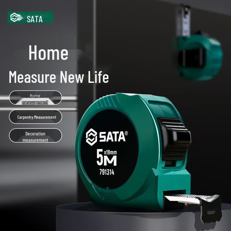 Компактная стальная измерительная рулетка SATA 5 м x 19 мм