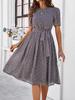 Women's Polka Dot Lace-Up Dress - European & American Spring/Summer  Collection EMA