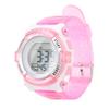 Digital Chronograph Watch Girls Student Electric Waterproof PU Strap for Swimming Sports with