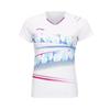 Quick-Drying Breathable V-Neck Slim Fit Short Sleeve T-Shirt Women Tops Standard-White AAYU132-2