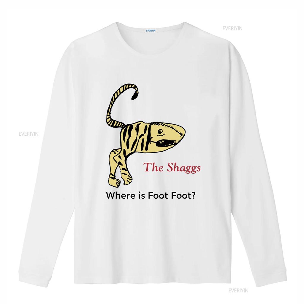 Футболка The Shaggs Where Is Foot Все размеры от S до 5XL LL776 Винтажная стирка Универсальный топ для повседневной носки Стильный Мужской Немного