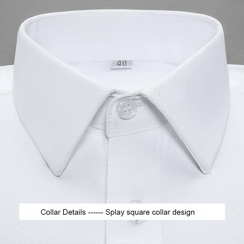 Мужская повседневная деловая рубашка большого размера с длинными рукавами, белая, синяя, черная, умная, мужская, социальная, классическая рубашка для больших размеров