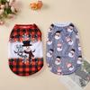 Christmas Pet Clothes Deer Snowman Print Dog Vest Coat Holiday Cute Puppy Costume For Small Medium Dogs Cats Yorkshire Chihuahua