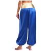 Women Metallic Hippie Pants Arabian Princess Costume Shiny Patchwork Lantern Harem Pants Cosplay Halloween