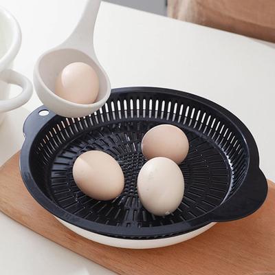 Кухонный круглый сливной поддон с двумя ручками, пищевая многофункциональная многофункциональная дренажная пластина большой емкости для овощей и фруктов, сетчатый фильтр, корзина-дуршлаг