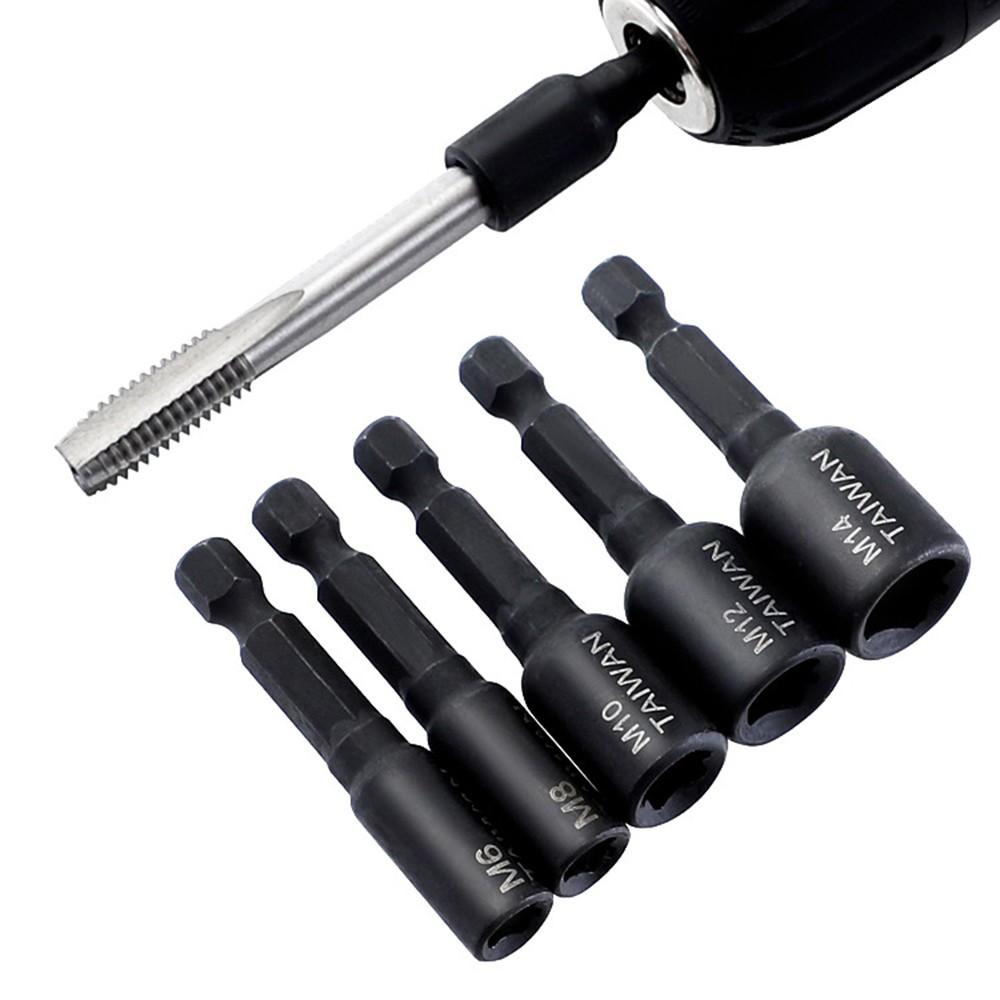 Переходник с головкой под метчик 45#, стальной черный патрон M4-M14