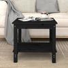 Coffee Table, Black, 50x50x45 Cm, Solid Pine Wood