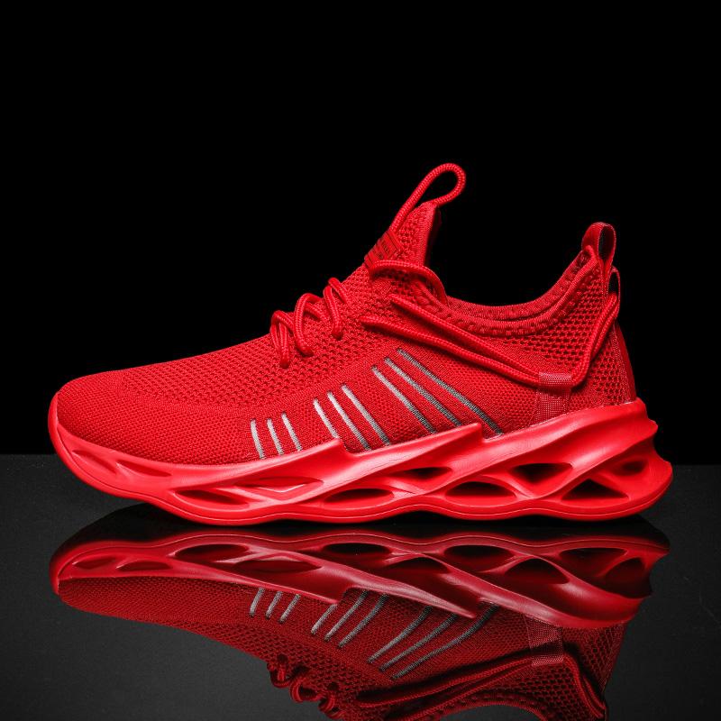Men Sneakers Breathable Shoes Outdoor Comfortable Couples Red Shoes