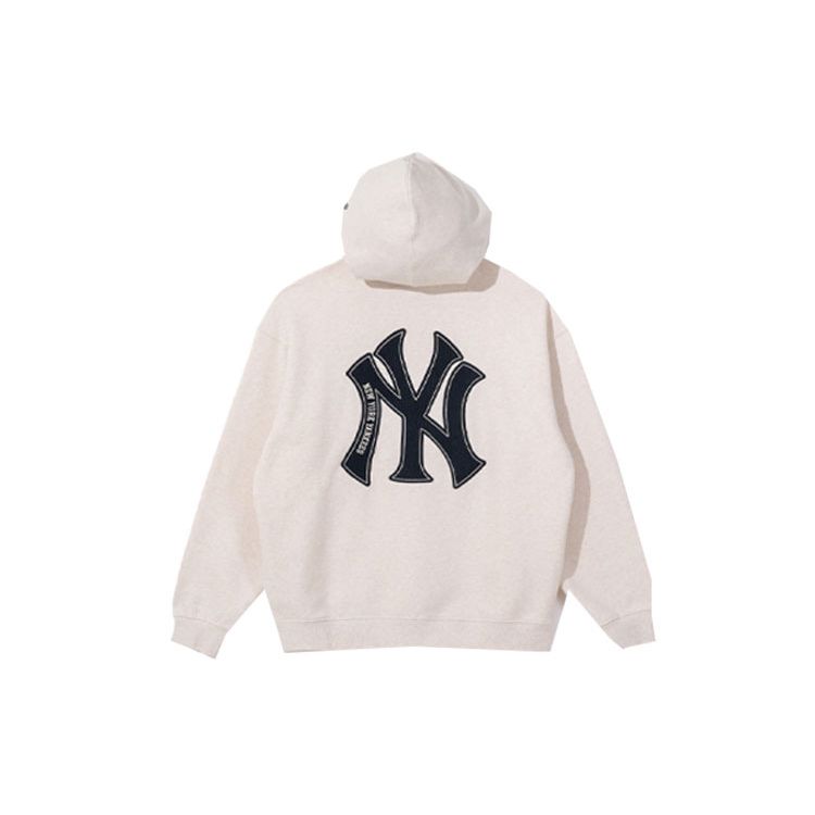 New Era Х Коллаборация MLB Худи с буквенным логотипом New York Yankees Унисекс свитшот Овсяный 13781158